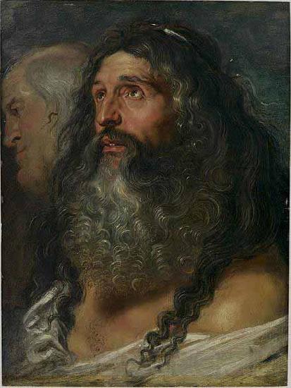 Peter Paul Rubens Study of Two Heads Norge oil painting art
